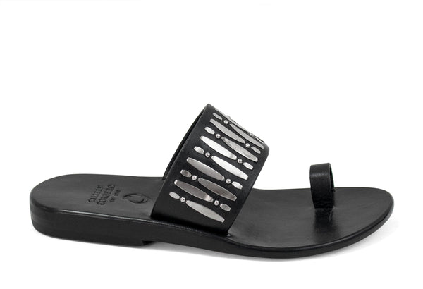 Zara Sandal with Nickel | Black