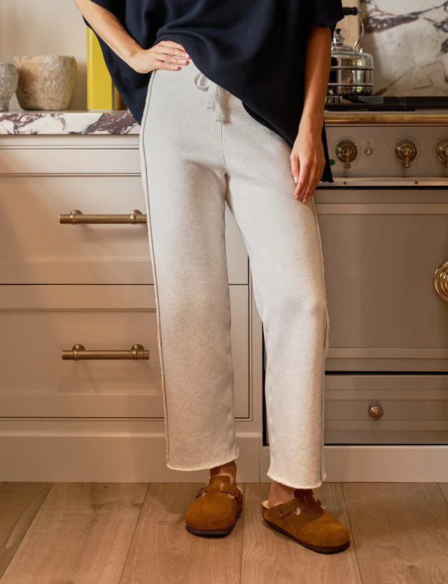 Bella Full Sweatpant | Heather White Melange