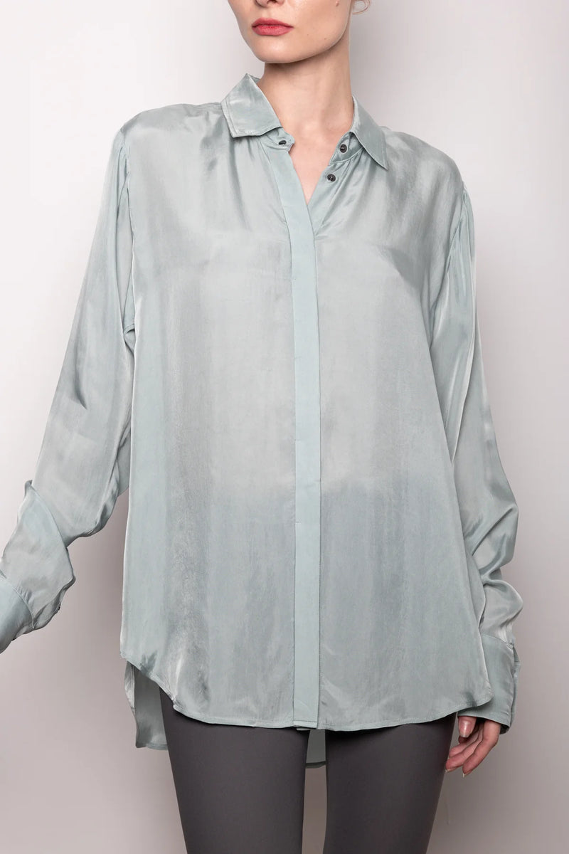 Westmoor Silky Cupro Shirt | Agave