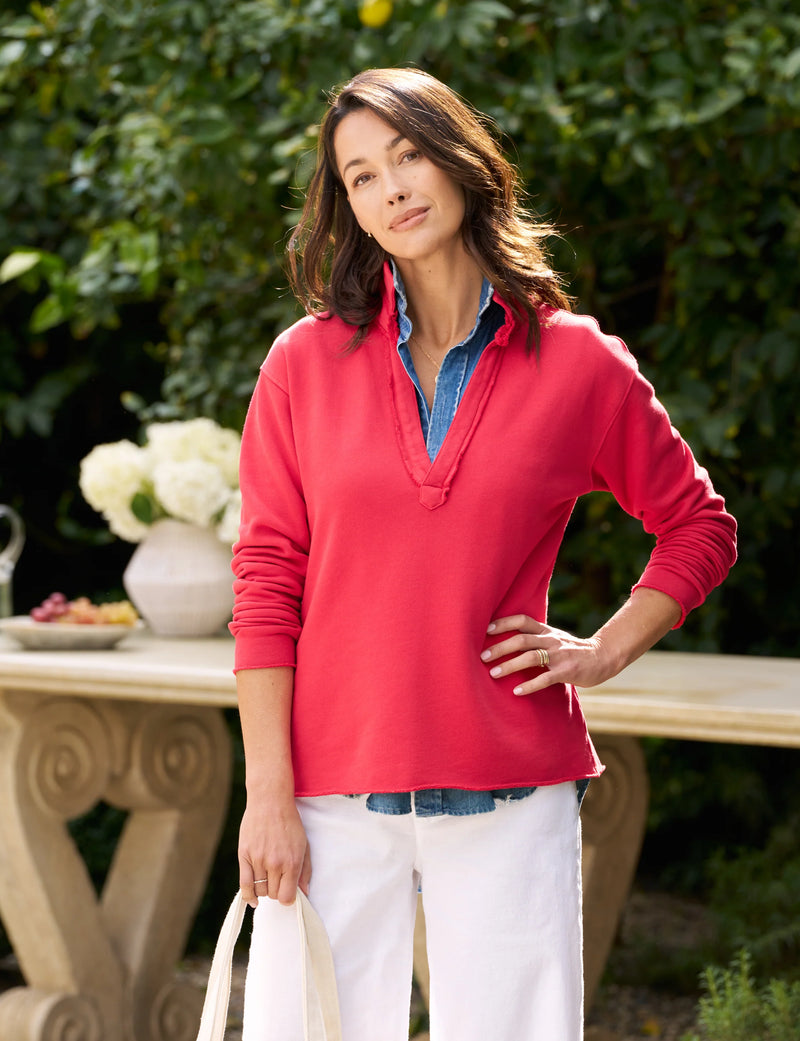 Patrick Popover Henley | Double Decker Red