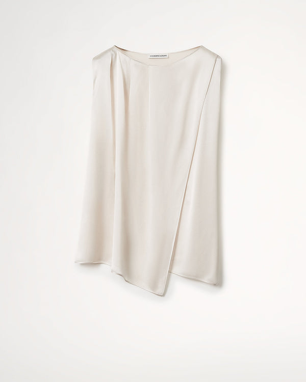 Sleeveless Silk Top | Sand