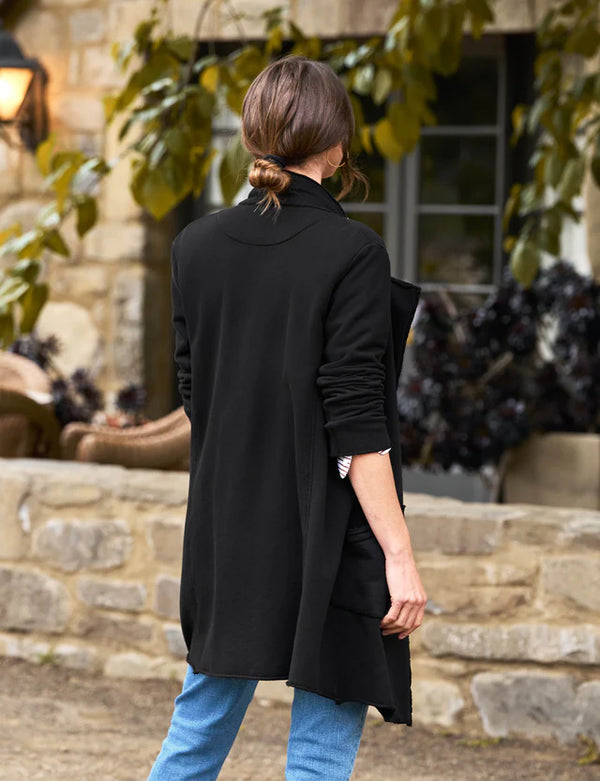 Belfast Sweatshirt Trench Coat | Black