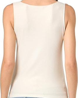 Soft Touch Merrow Crew Neck Tank | Cream