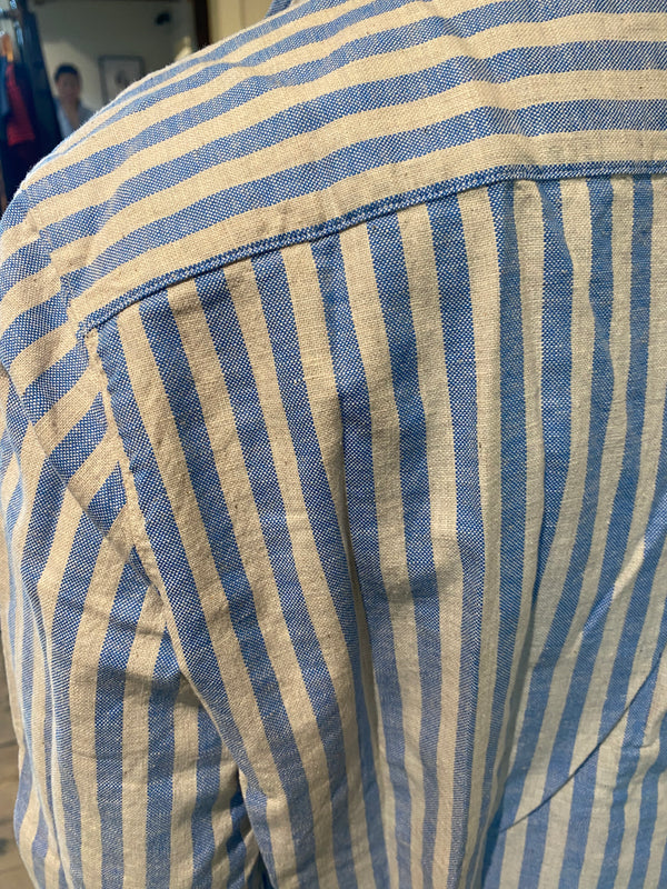 Eileen Button Down I Blue Sand Stripe