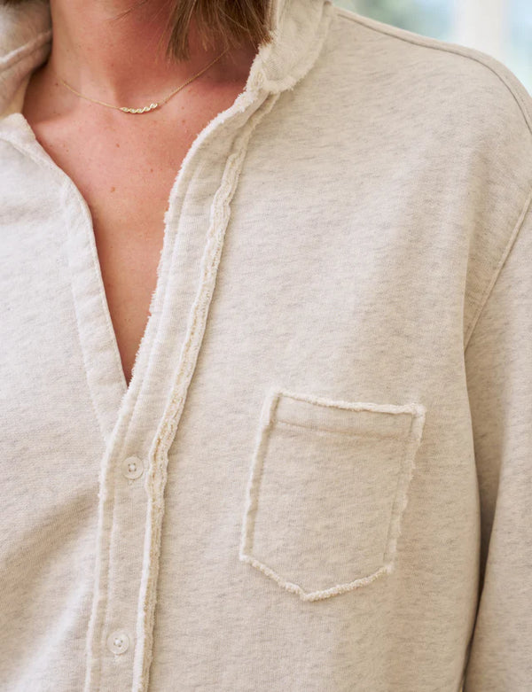 Eileen Triple Fleece | Heather White Melange