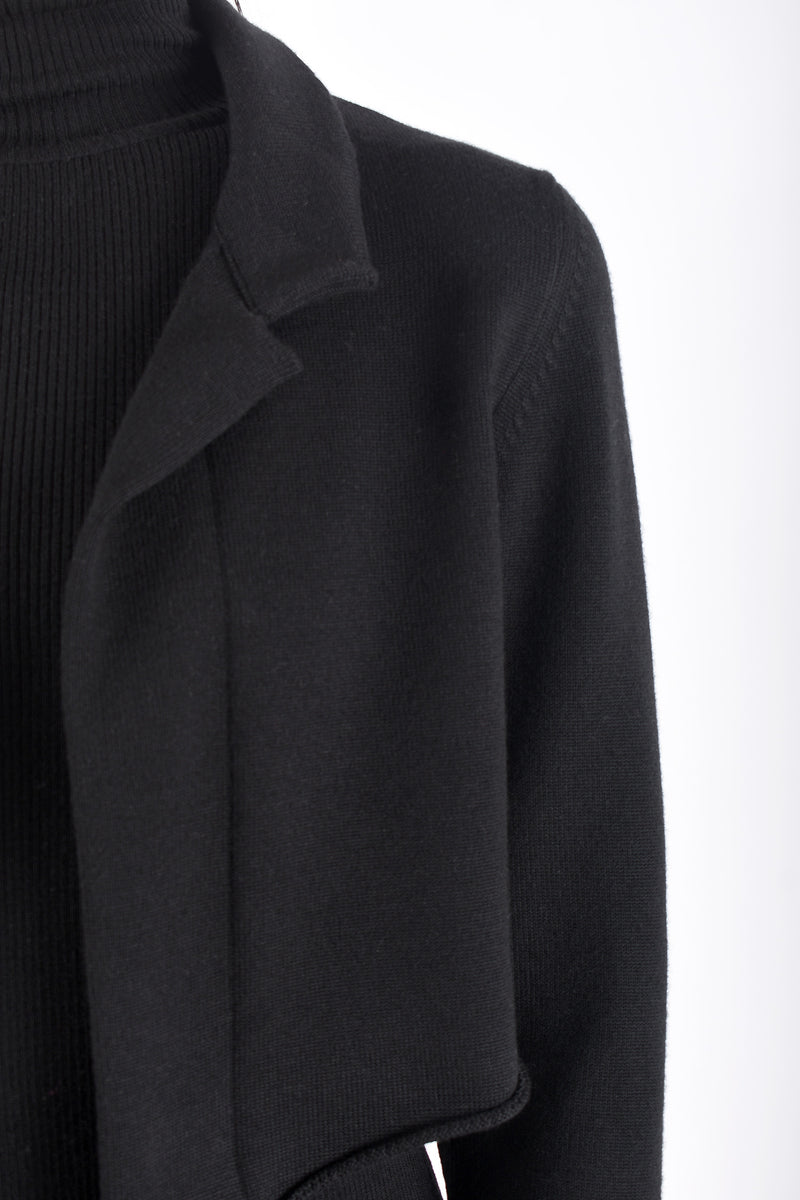 Cropped Merino Jacket | Black