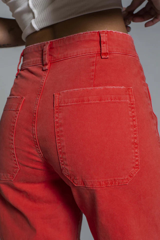 Sailor Pant - Washed Red Twill