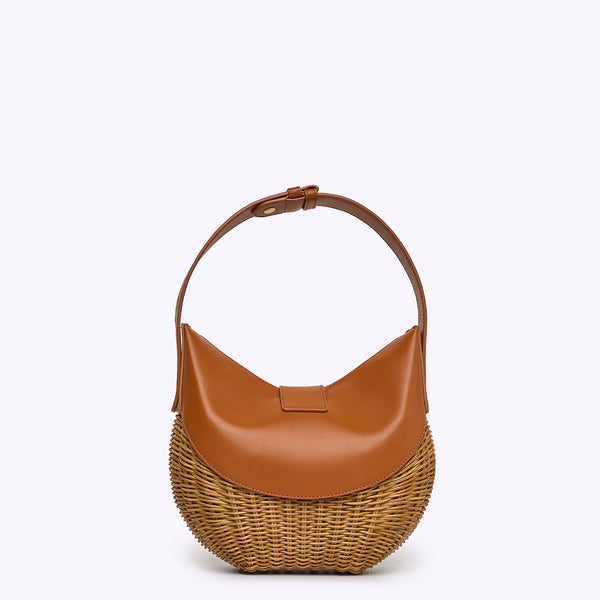 Straw Wicker Handbag | Orange