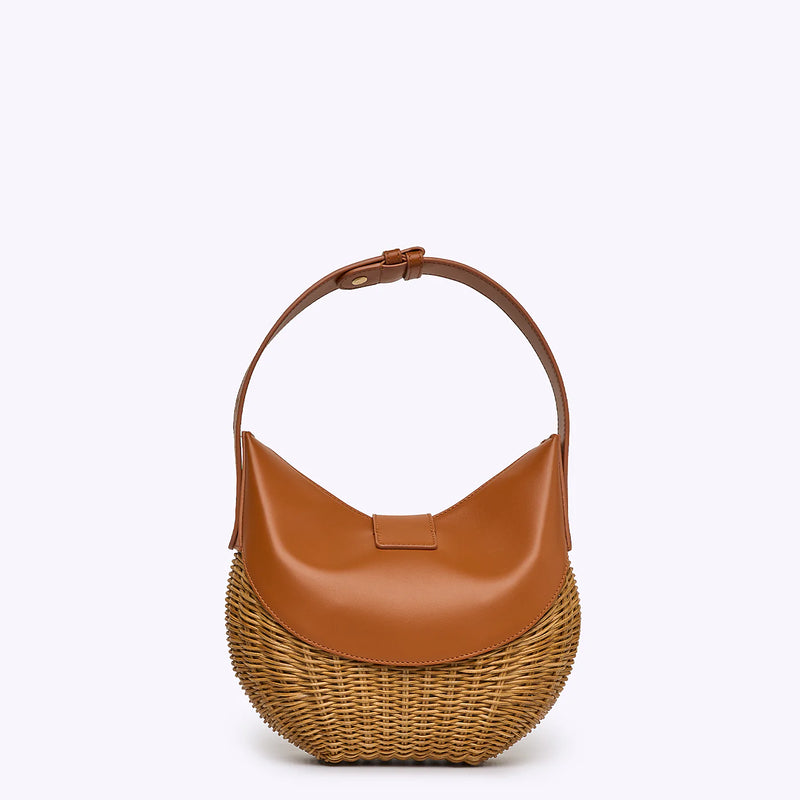 Straw Wicker Handbag | Orange