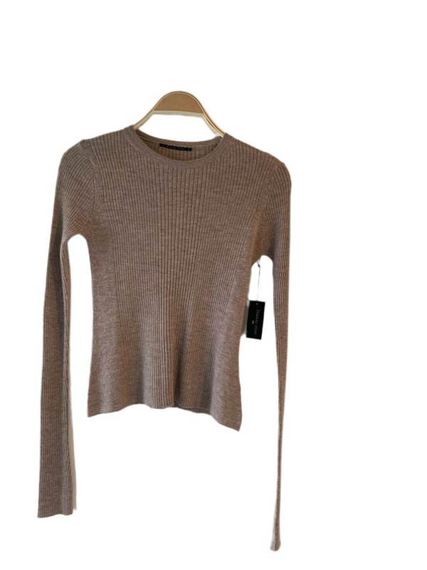 All Thumbs Ribbed Crew Sweater | Toast