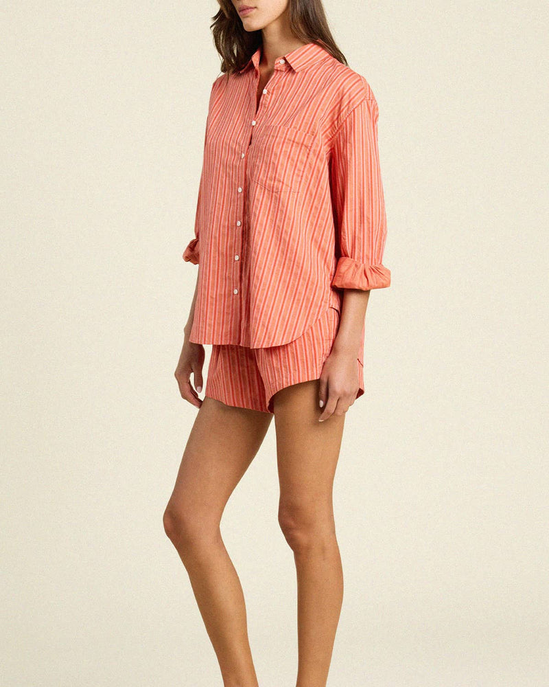 Blake Oversized Boyfriend Shirt | Terracotta