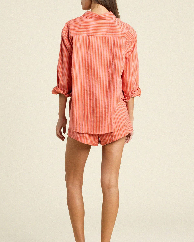 Blake Oversized Boyfriend Shirt | Terracotta