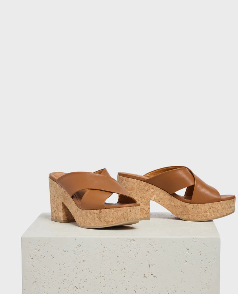 Bing Cork Wedge | Cuoio