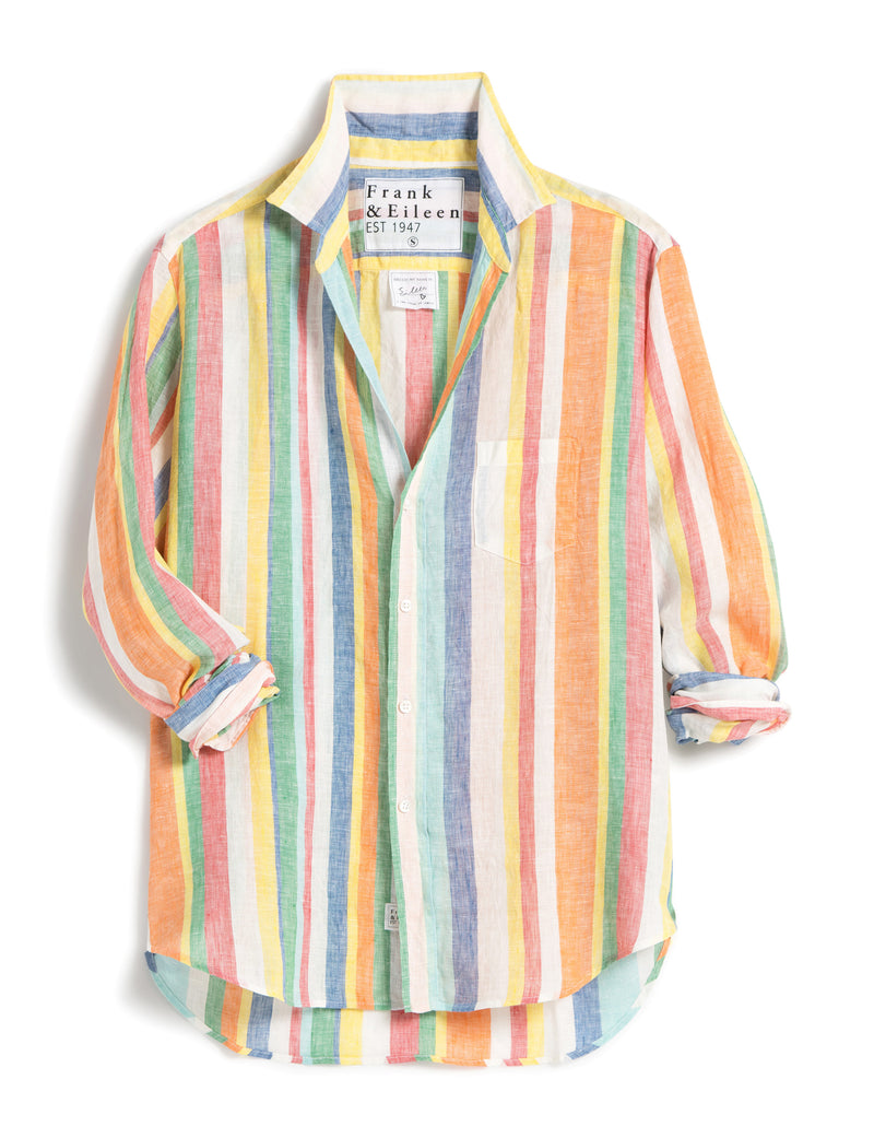 Eileen Linen Button Down | Multi Stripe