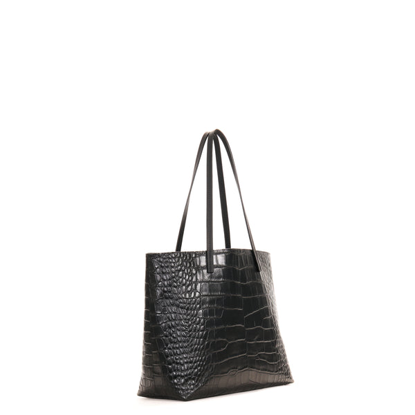 Essential Tote | Black Embroidered Gator