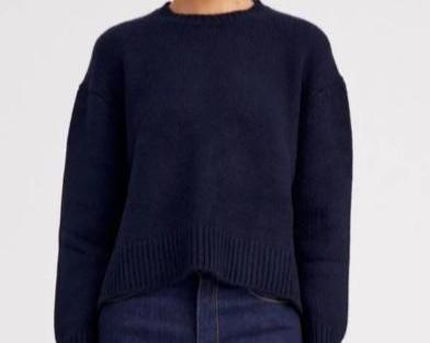 Heavy Cashmere Crew | Navy