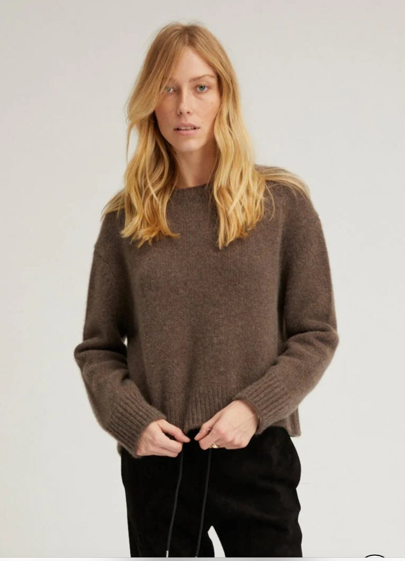 Heavy Cashmere Crew | Truffle