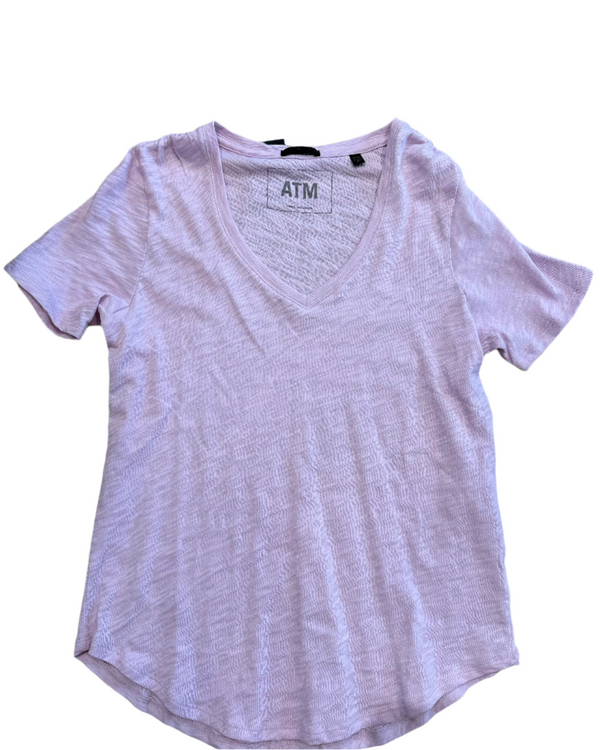 Slub Jersey SS V-Neck | Violet Breeze