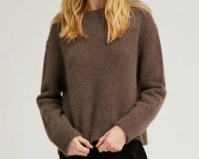 Heavy Cashmere Crew | Truffle