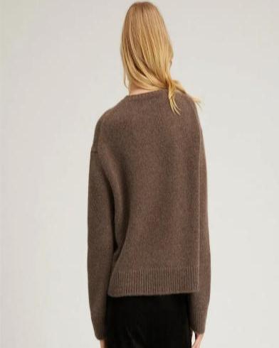 Heavy Cashmere Crew | Truffle