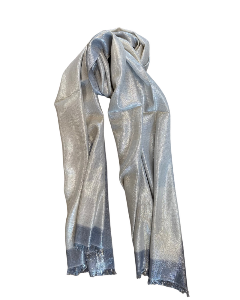 Silver Cashmere Scarf | Cecaeli