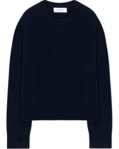 Heavy Cashmere Crew | Navy