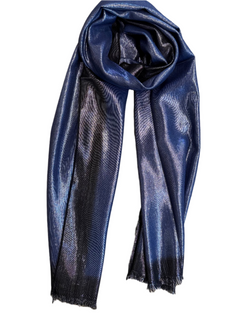 Blue, Black, Silver Cashmere Scarf | Napoleon