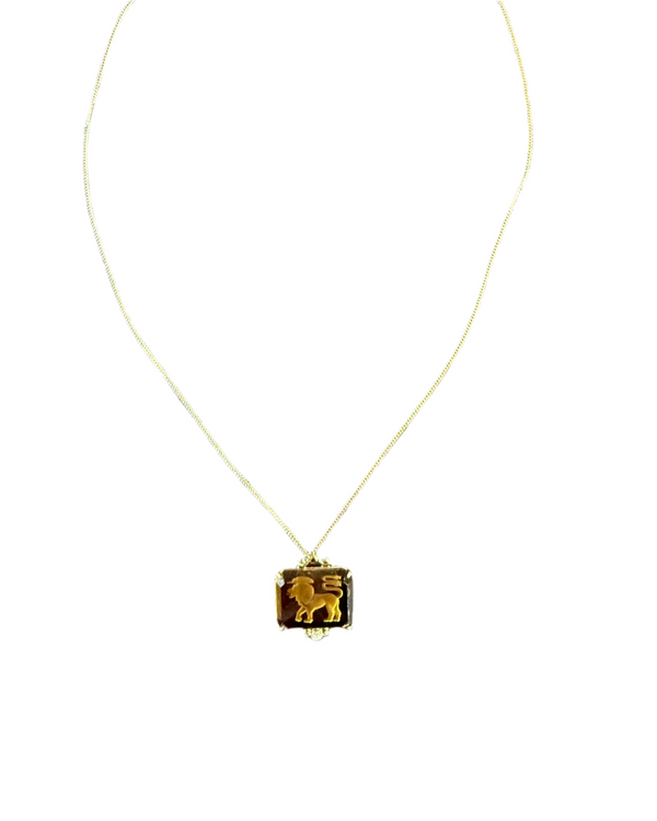 14K Gold Leo Necklace