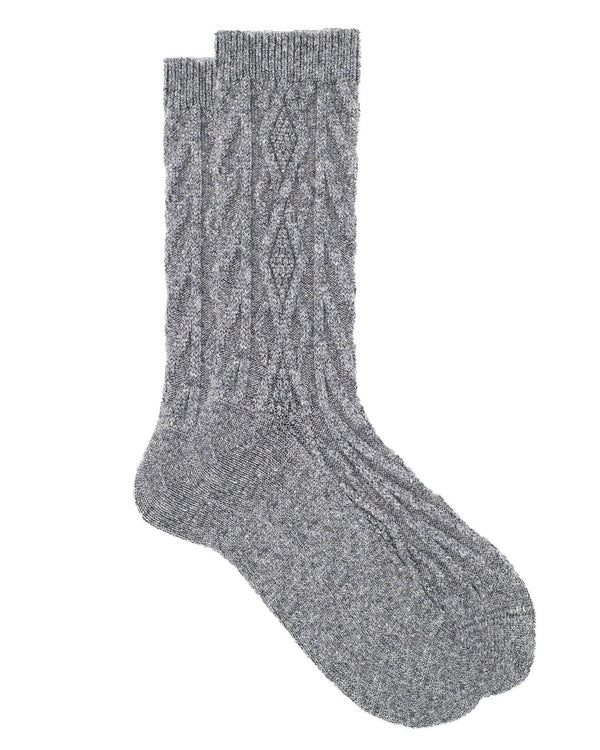 Demi Cable Knit Socks | Grey