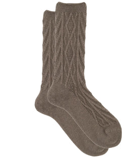 Demi Cable Knit Socks | Dove