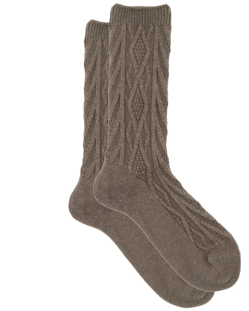 Demi Cable Knit Socks | Dove