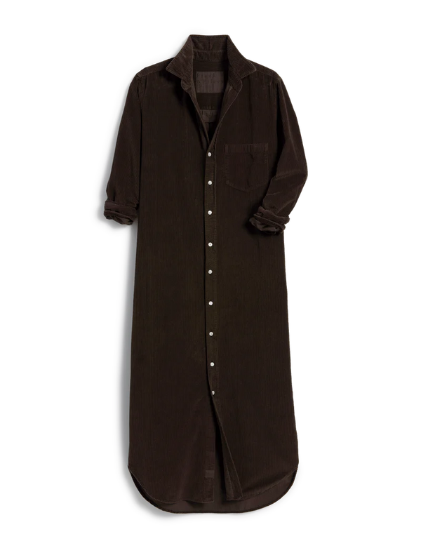 Rory Maxi Shirt Dress | Espresso Corduroy