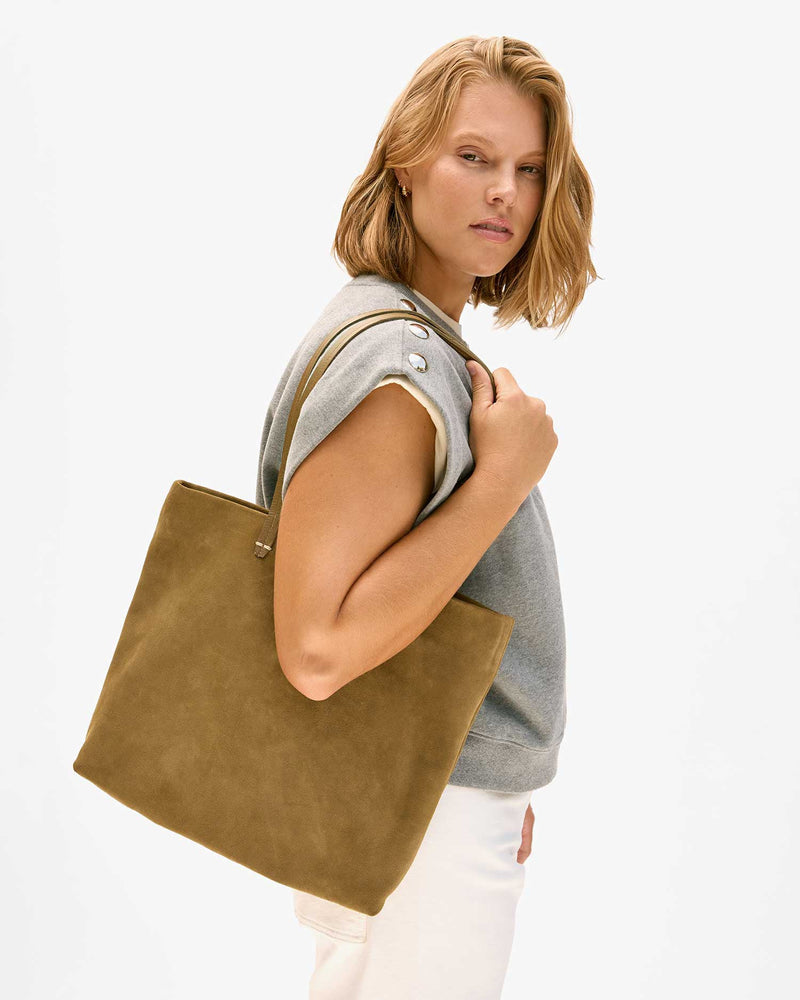 Bande Tote - Oat Suede