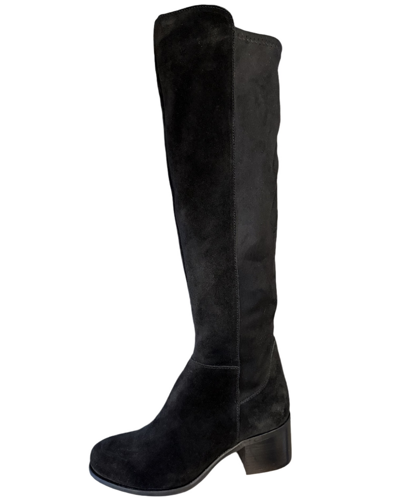 Blaize Tall Boot | Black Suede