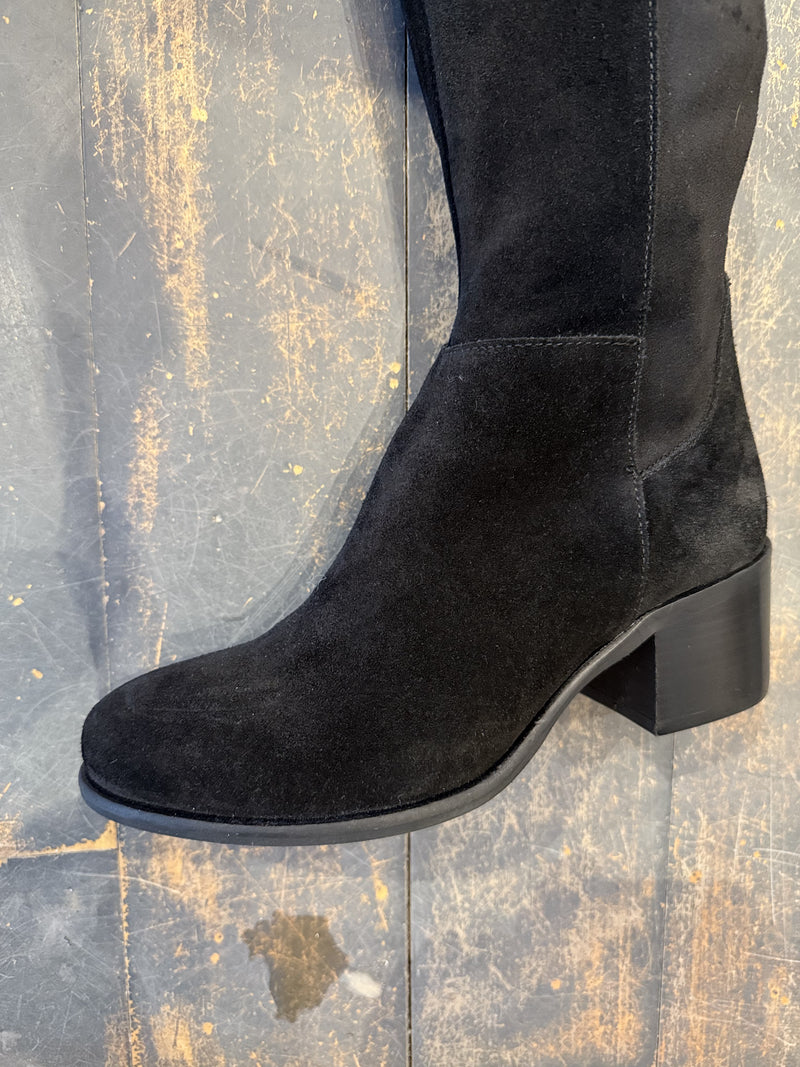 Blaize Tall Boot | Black Suede