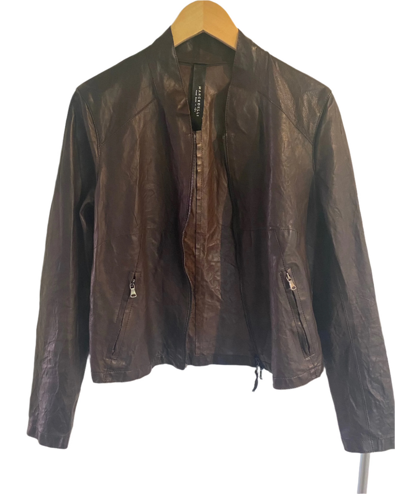 Sella Dark Brown Leather Jacket