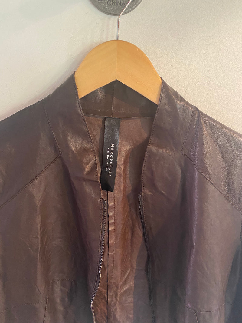 Sella Dark Brown Leather Jacket