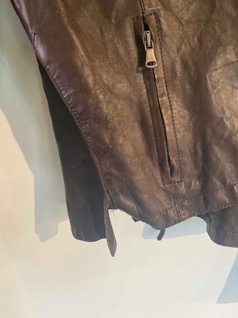 Sella Dark Brown Leather Jacket