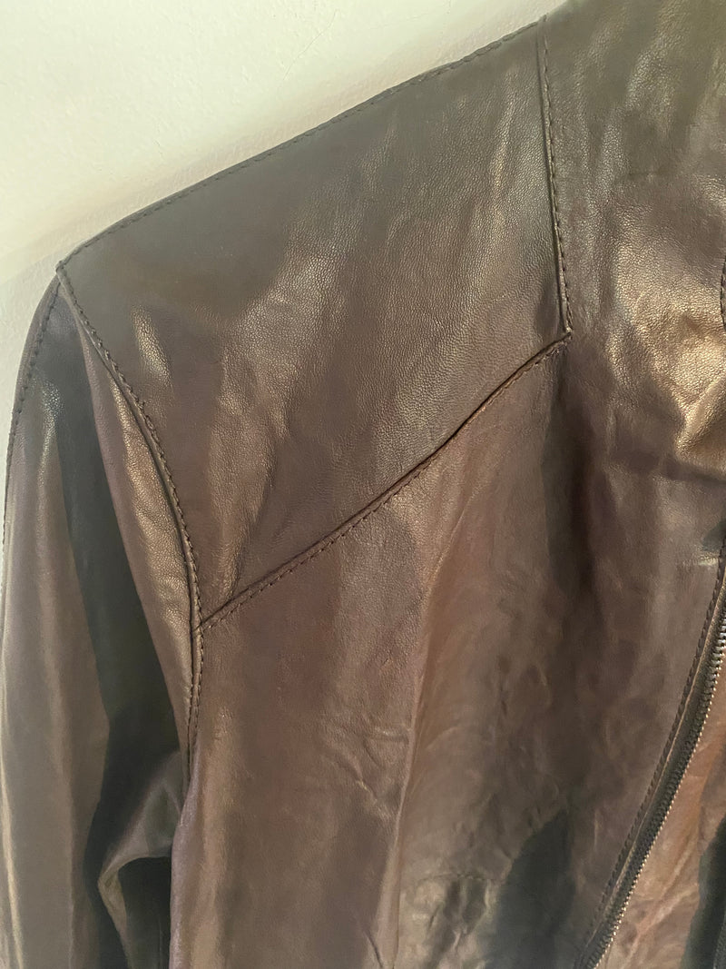 Sella Dark Brown Leather Jacket