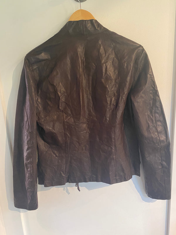 Sella Dark Brown Leather Jacket