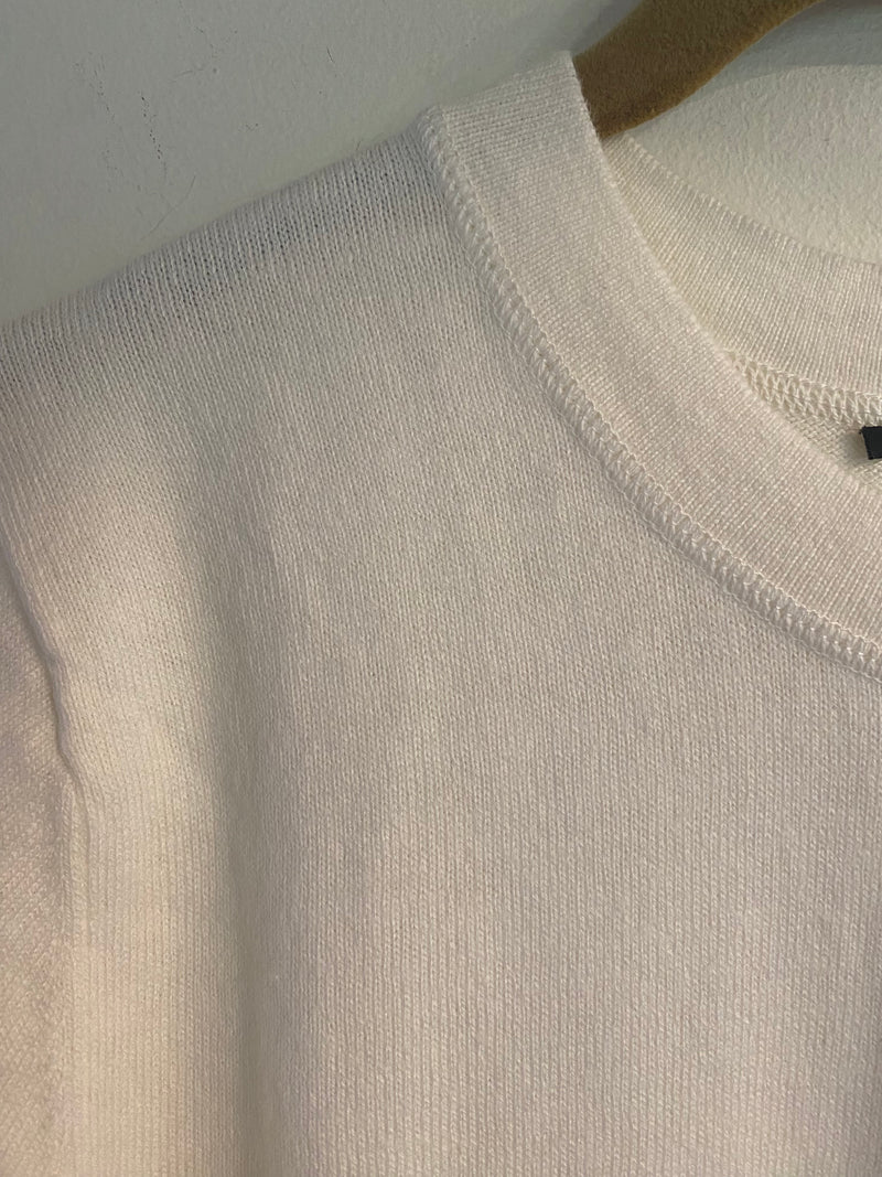 Long Sleeve Cotton Cashmere Cuff Shirt | Pearl