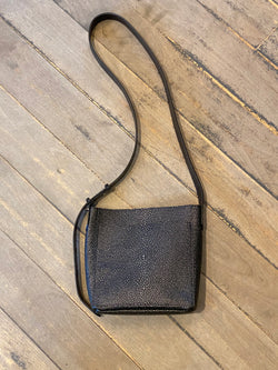 Small Front Pocket Messenger | Pewter Shagreen