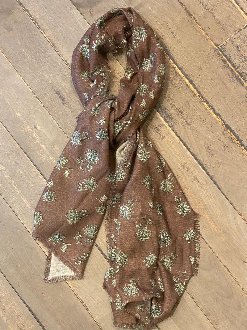 Cashmere Scarf | Small Flower