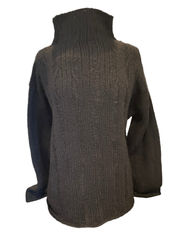 Ribbed Oversized Sweater | Black