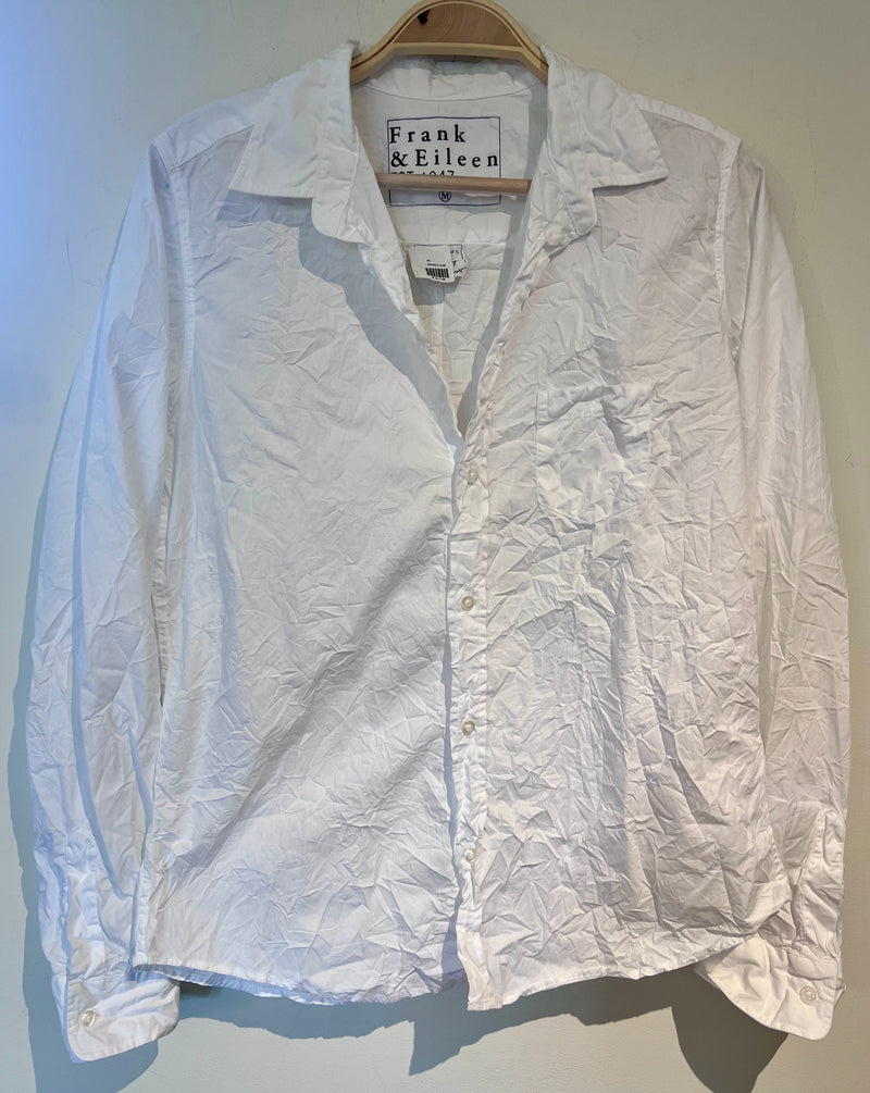 Barry Crinkle Button Down | White