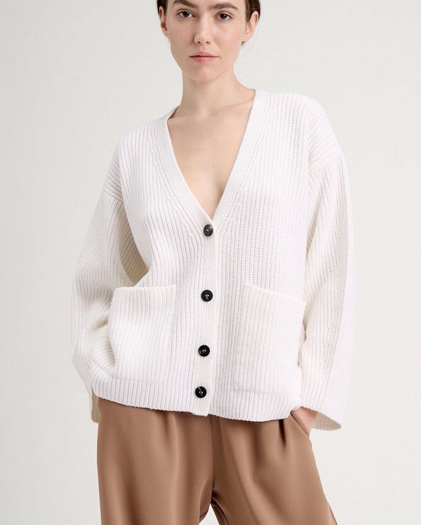 Cashmere Knit Cardigan | Optic