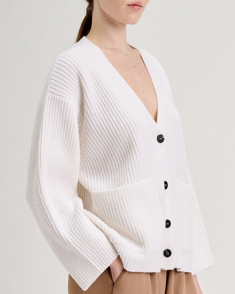 Cashmere Knit Cardigan | Optic