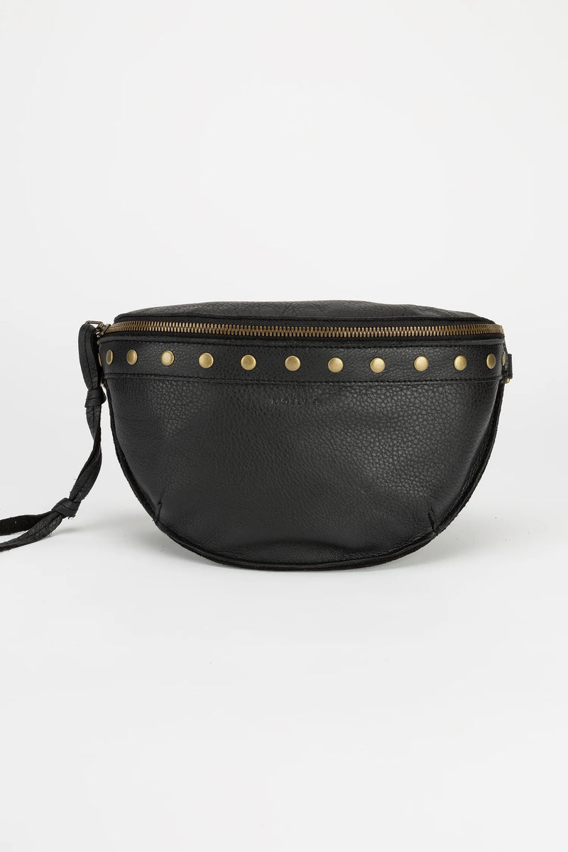 Lucy Bum Bag with Rivets | Black