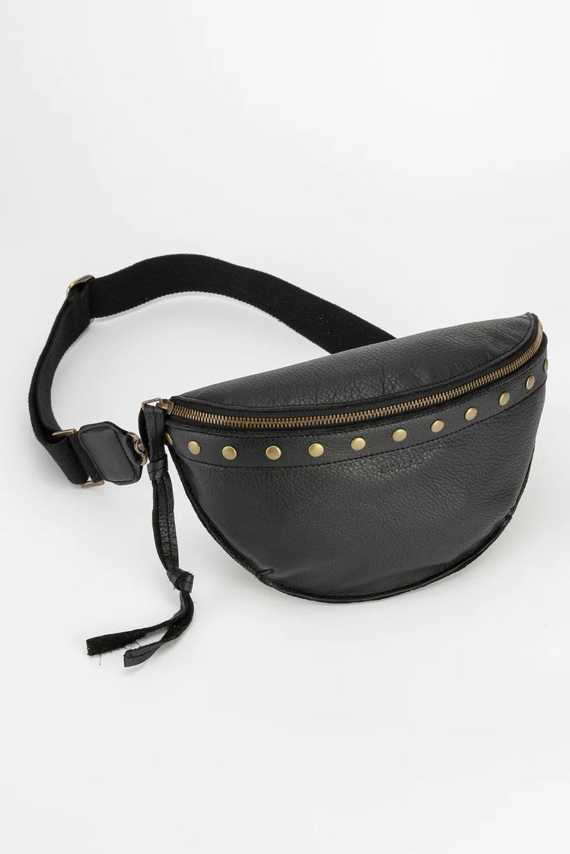 Lucy Bum Bag with Rivets | Black