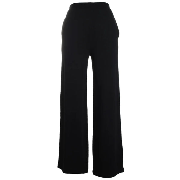 French Terry Wide Leg Pant | Noir